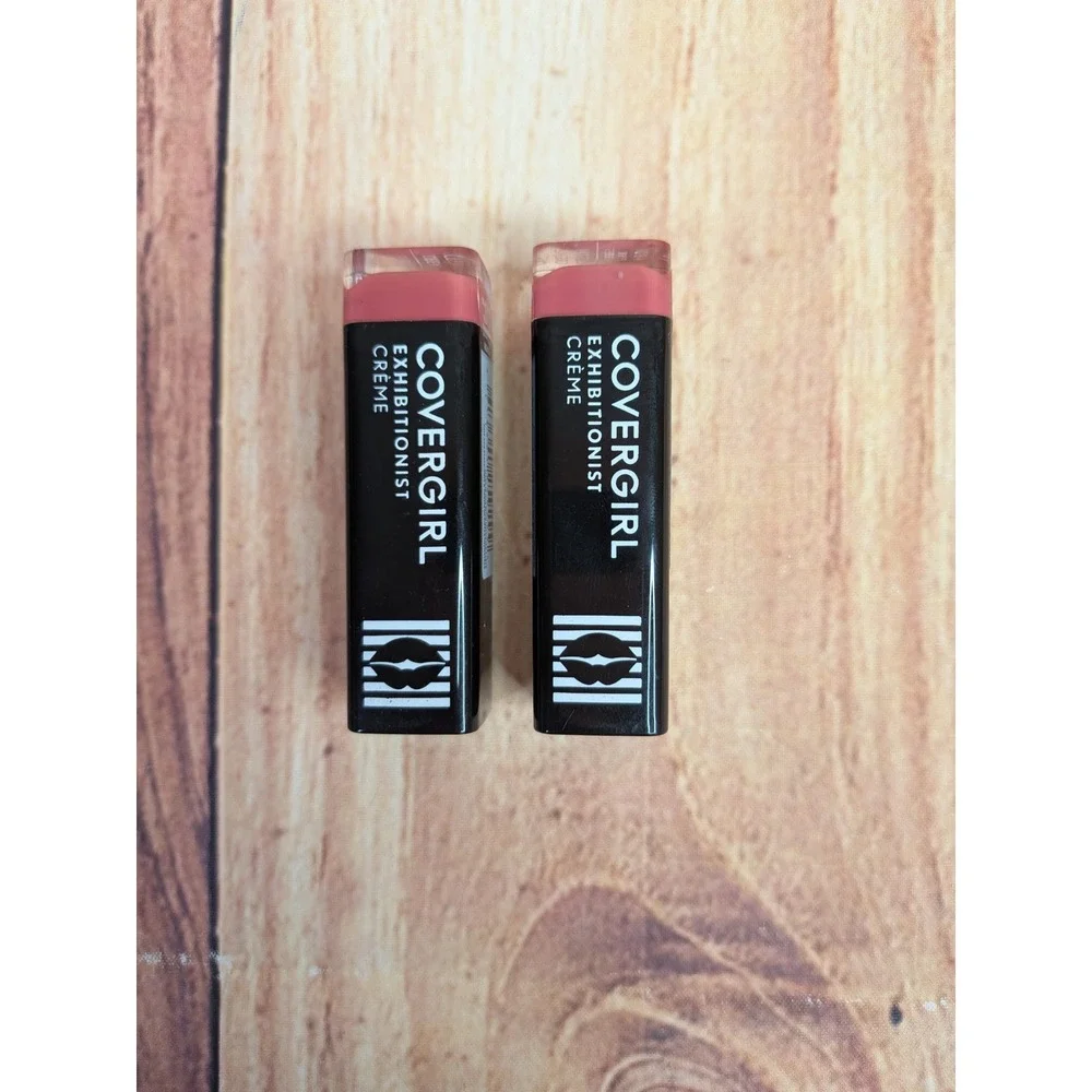 2 Pk CoverGirl Exhibitionist Creme Lipstick 480 Pink Sherbet 0.12 oz